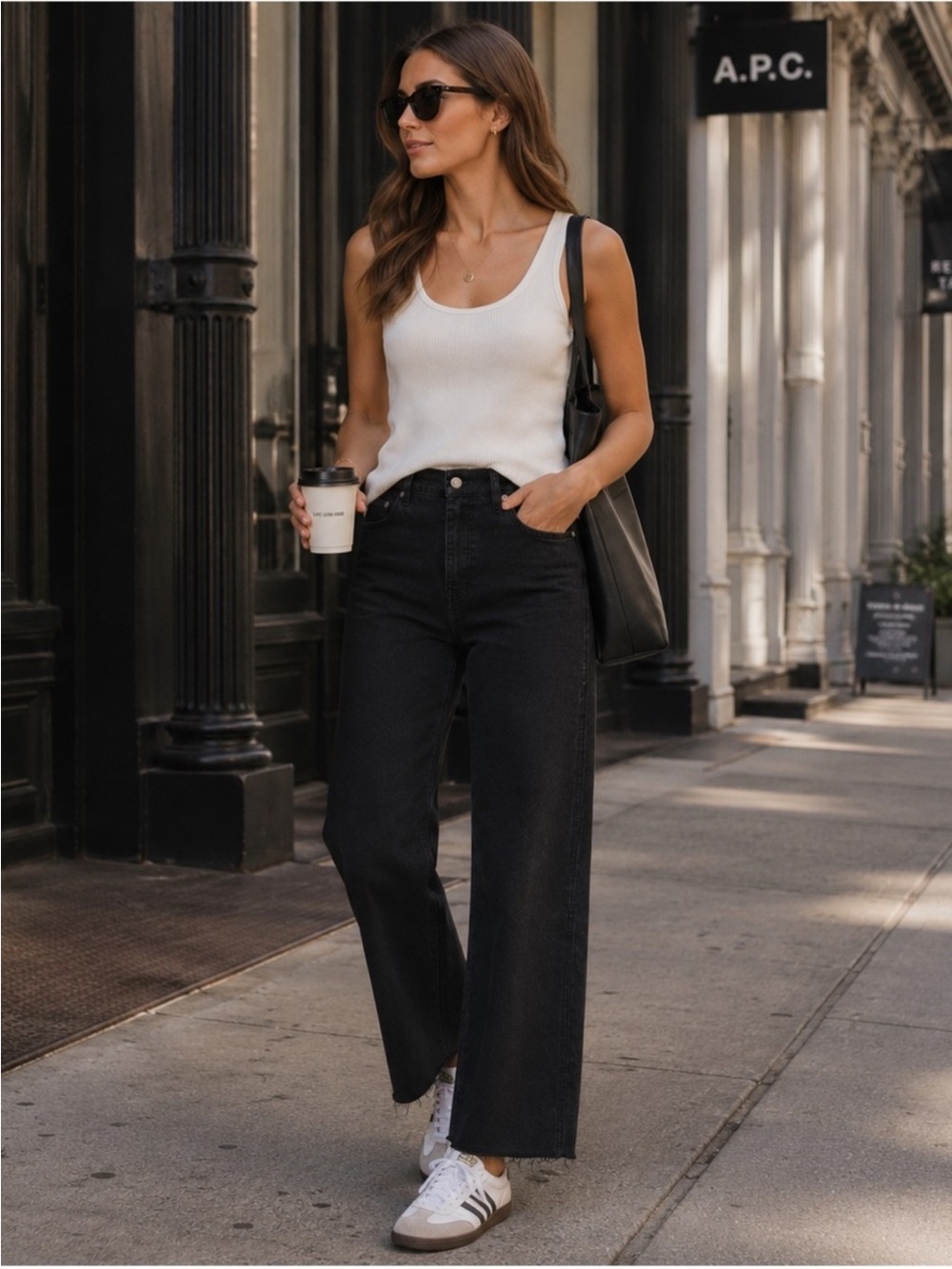 NWT Oat New York Mid-Rise Straight Jeans in Black